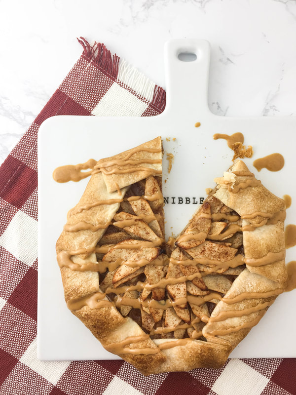 apple galette peanut butter drizzle 