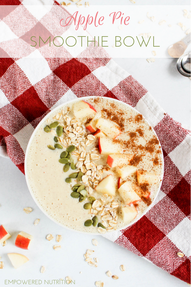 apple pie smoothie bowl with apples cinnamon apple cider greek yogurt