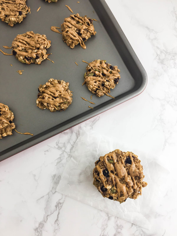 wild blueberry almond butter breakfast cookies