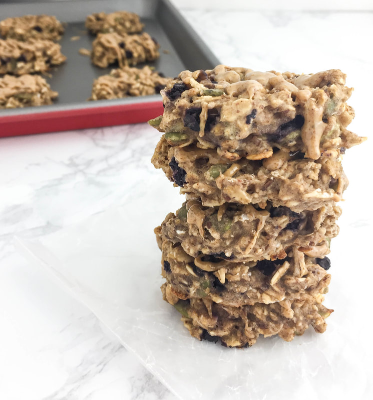 wild blueberry almond butter breakfast cookies