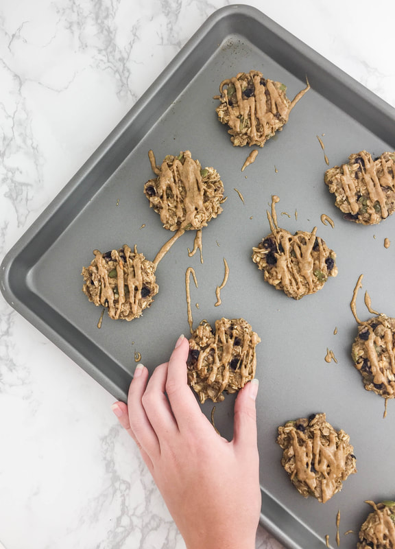 wild blueberry almond butter breakfast cookies