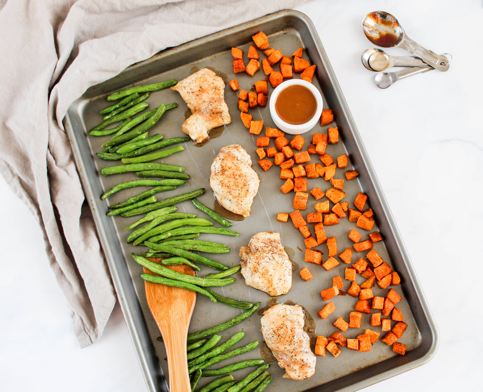 cider glazed sheet pan chicken thighs