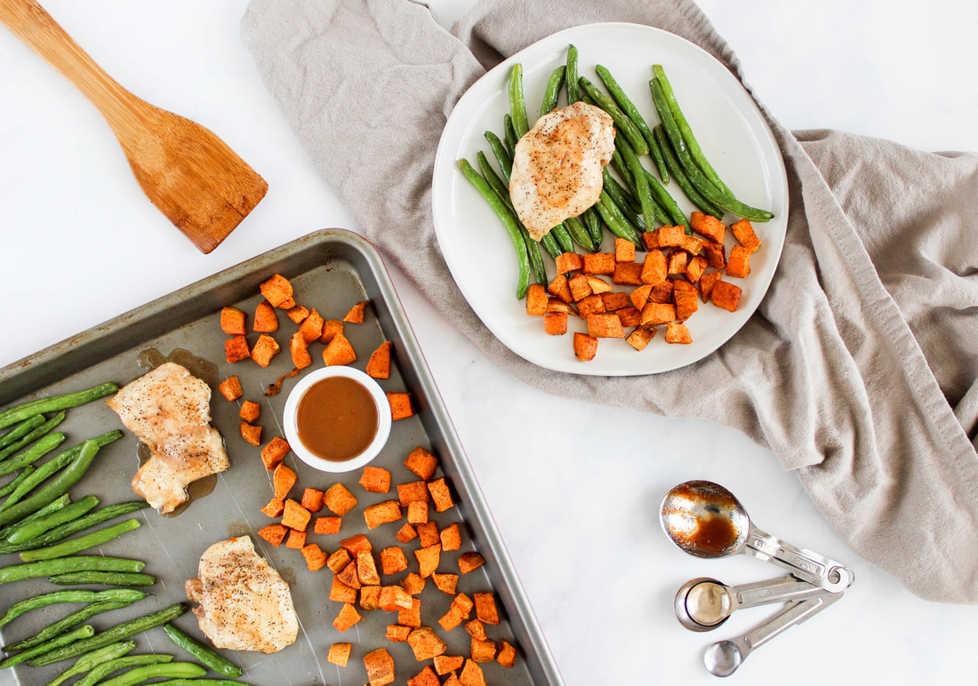 cider glazed sheet pan chicken thighs