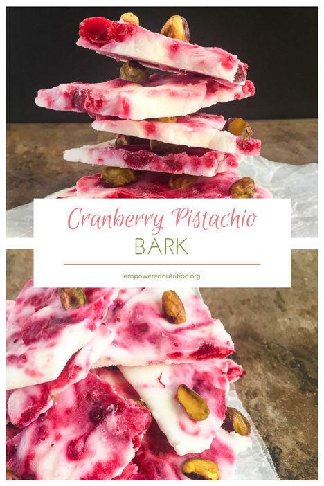 cranberry pistachio frozen yogurt bark