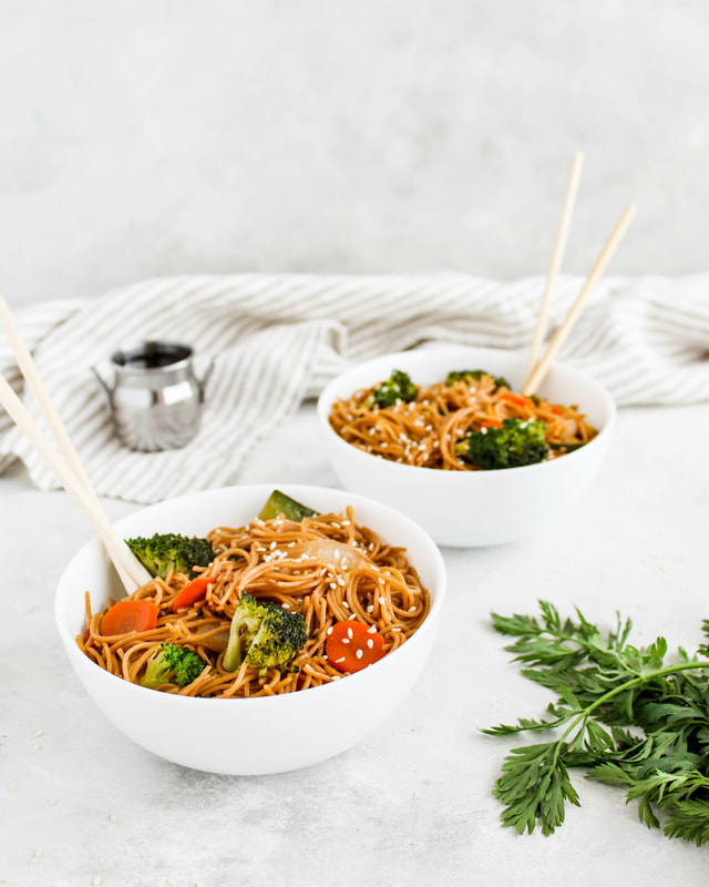 hibachi vegetarian noodle bowls