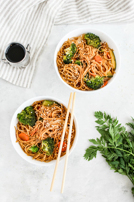 hibachi vegetarian noodle bowls