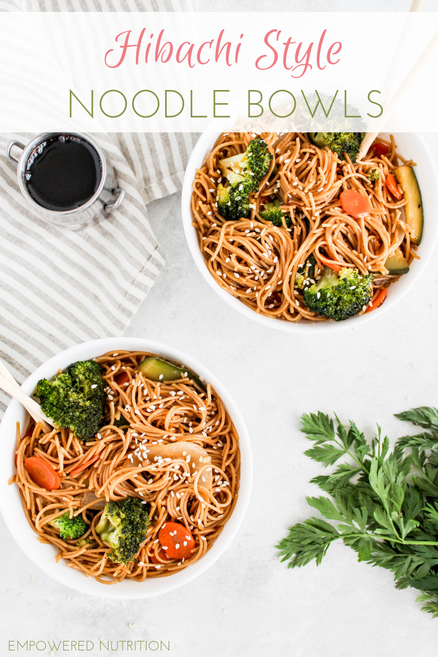 hibachi vegetarian noodle bowls