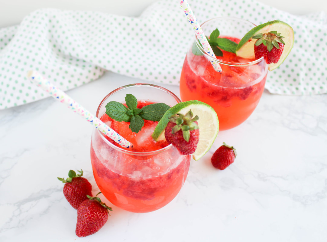 spiked strawberry limeade