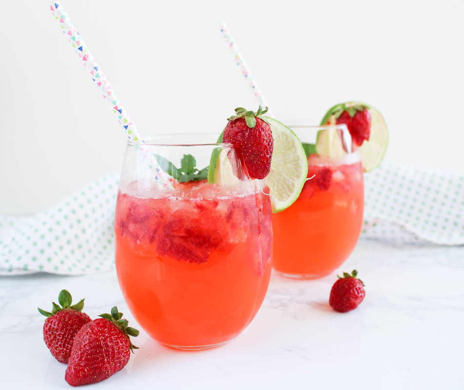 spiked strawberry limeade