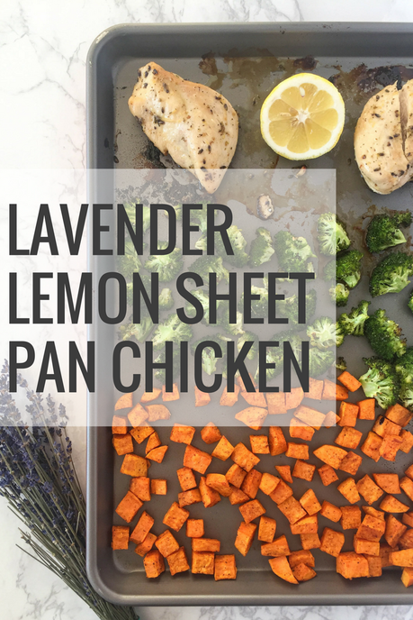 lavender lemon chicken sheet pan