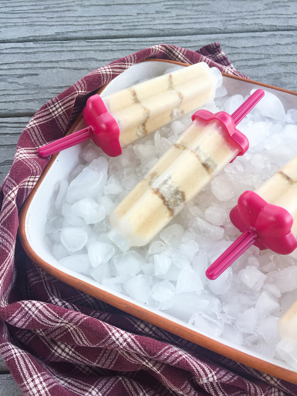 Peach crisp popsicles