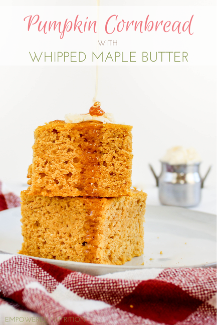 pumpkin cornbread with whipped maple butter