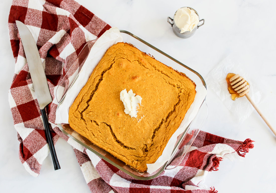 pumpkin cornbread with whipped maple butter