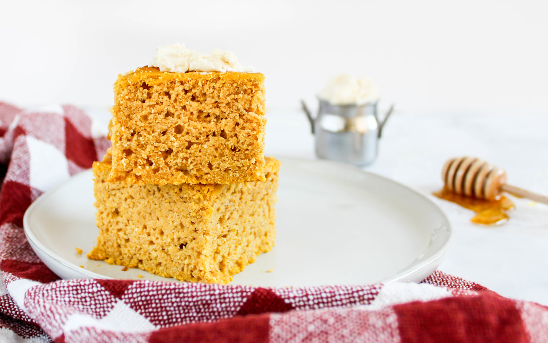 pumpkin cornbread with whipped maple butter