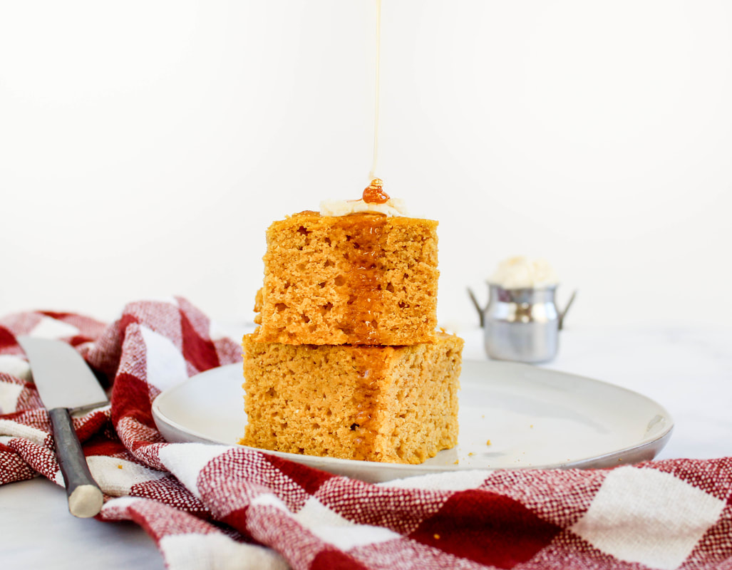 pumpkin cornbread with whipped maple butter