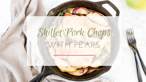 skillet maple glazed pork chops with pears