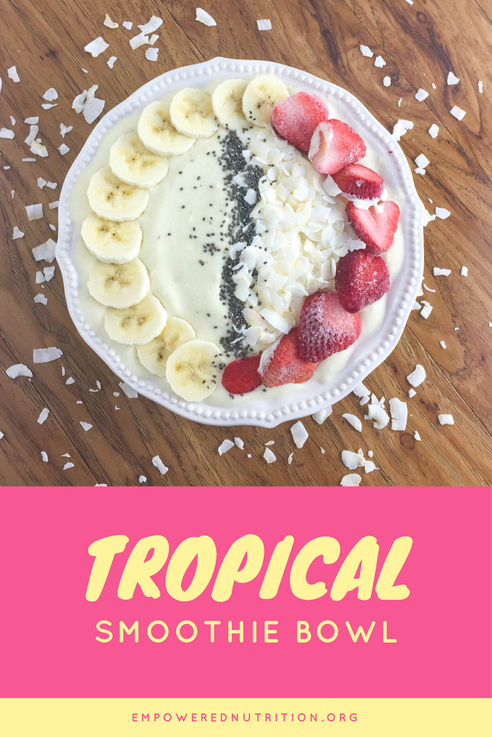 tropical smoothie bowl pin