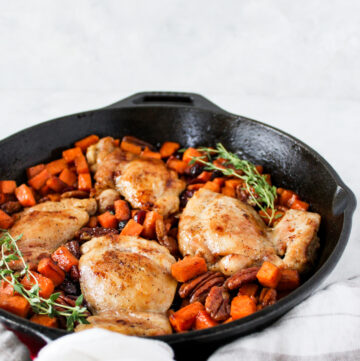 maple glazed sweet potato chicken skilled